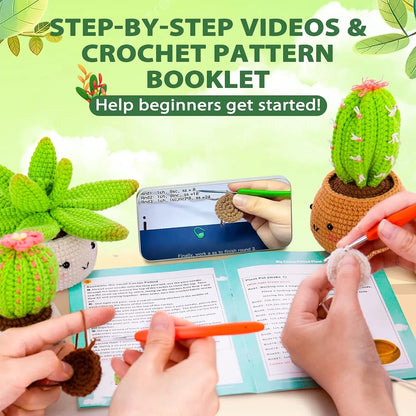 Happy Cactus Bundle Crochet kit