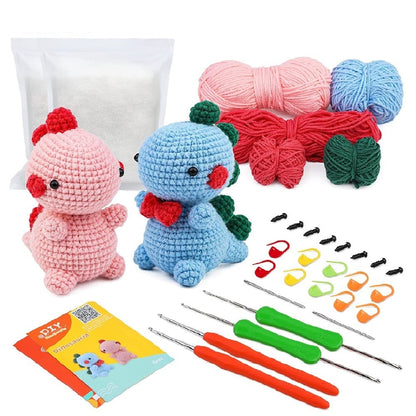 Dinosaurs in Love Bundle Crochet Kit